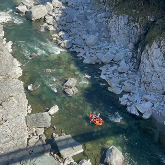 Yoshino River, one of Japan's most popular rafting rivers.