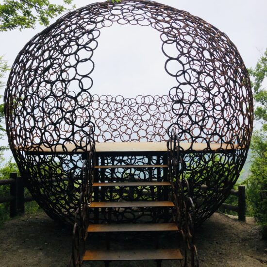 Art Installation Sora-No-Tama in Kankakei Gorge Shodoshima