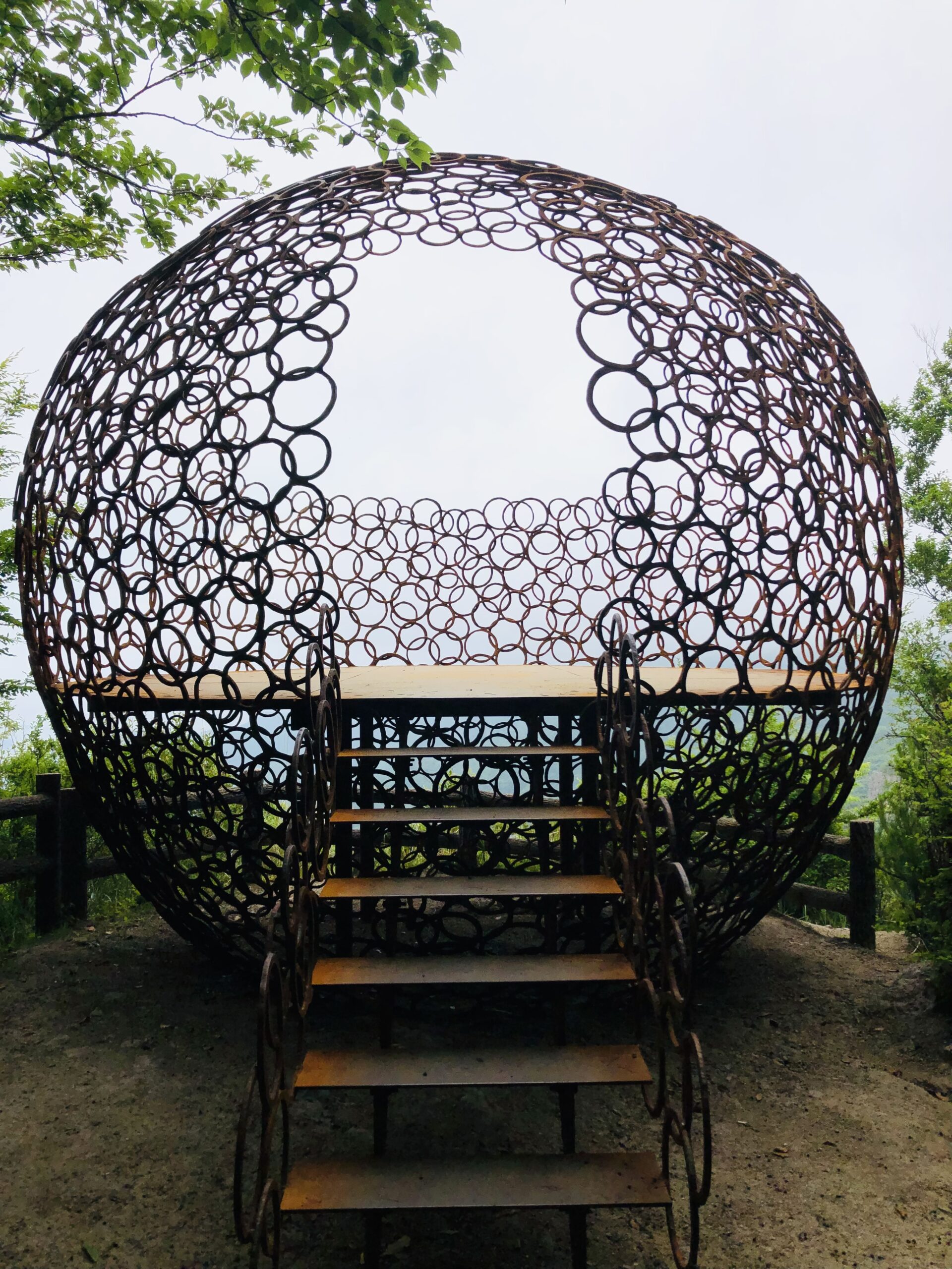 Art Installation Sora-No-Tama in Kankakei Gorge Shodoshima