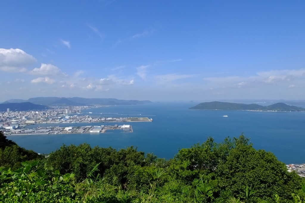 Seto Inland Sea view as seen from the view point of Mt. Yashima.