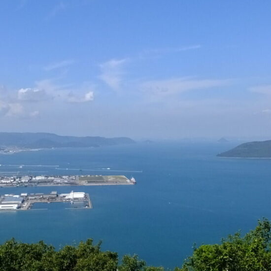 Seto Inland Sea view as seen from the view point of Mt. Yashima.