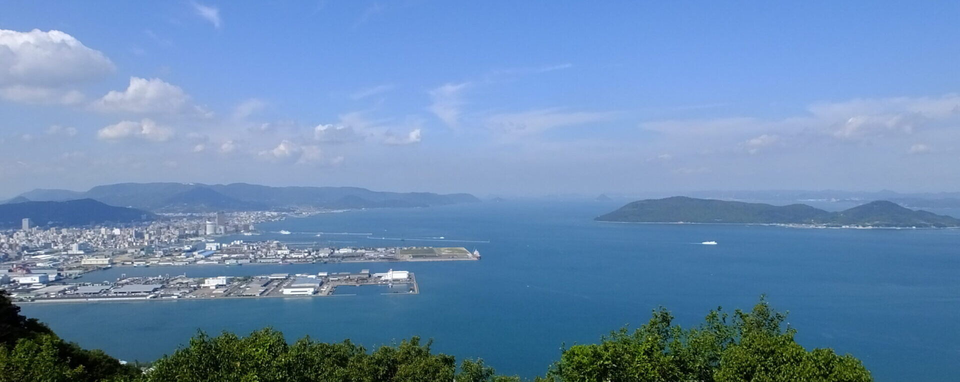 Seto Inland Sea view as seen from the view point of Mt. Yashima.