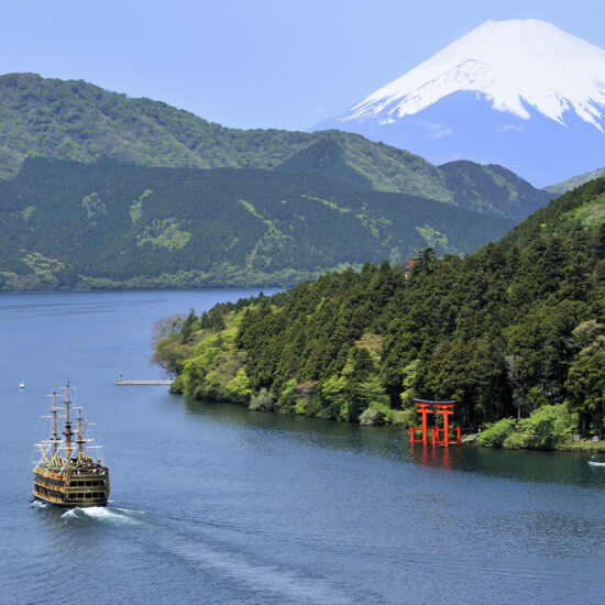 A sightseeing cruise at Lake Ashi Hakone